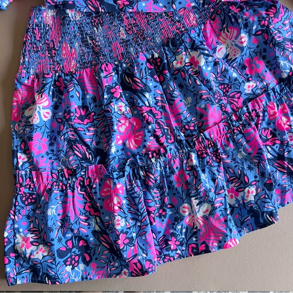 Lilly Pulitzer Blue and Pink Floral Livvie Skirt Set - Picture 8 of 11